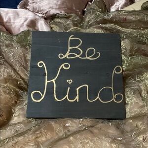 Be Kind Black and Gold Wall Decor